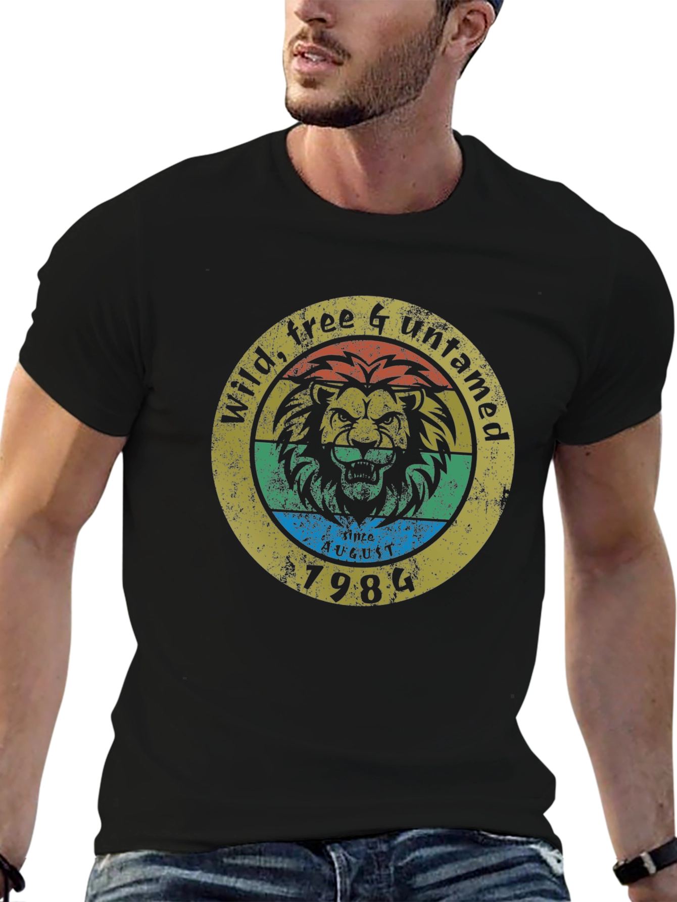 Wild Free & Untamed Lion Graphic Tee - 1984