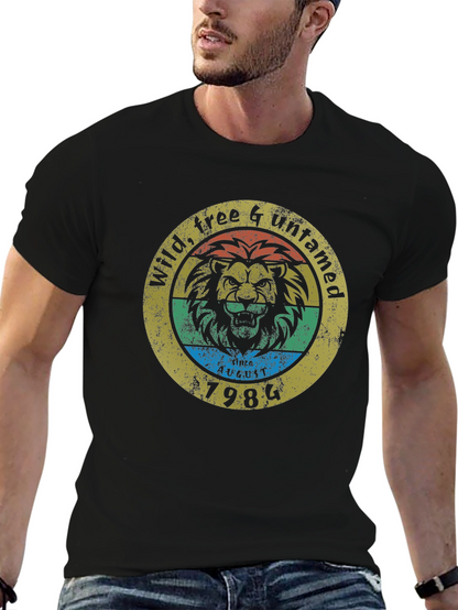 Wild Free & Untamed Lion Graphic Tee - 1984