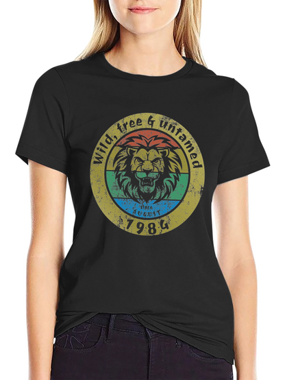 Wild Free & Untamed Lion Graphic Tee - 1984