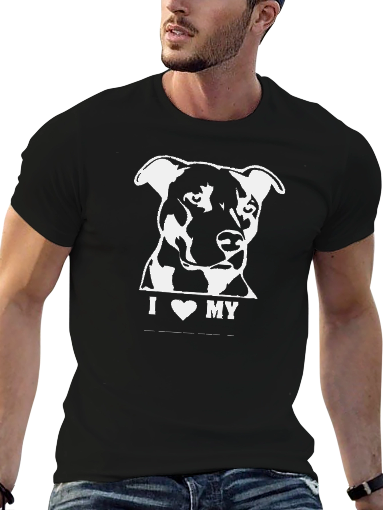 I Love My Dog Graphic Tee - Black T-Shirt