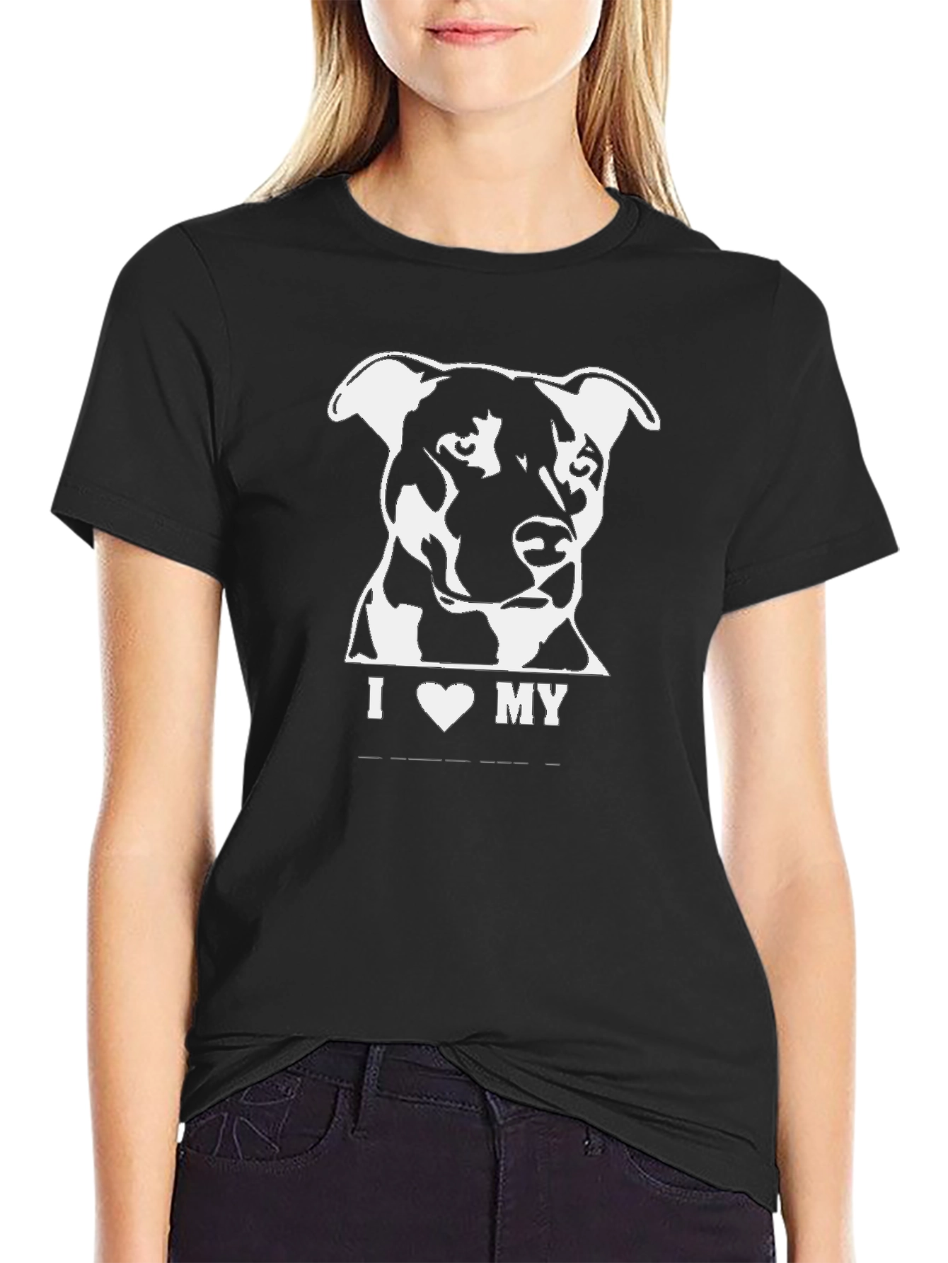 I Love My Dog Graphic Tee - Black T-Shirt