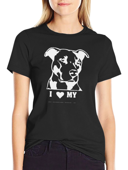 I Love My Dog Graphic Tee - Black T-Shirt