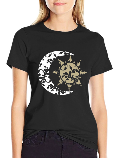 Moon & Sun Graphic Tee - Celestial Design