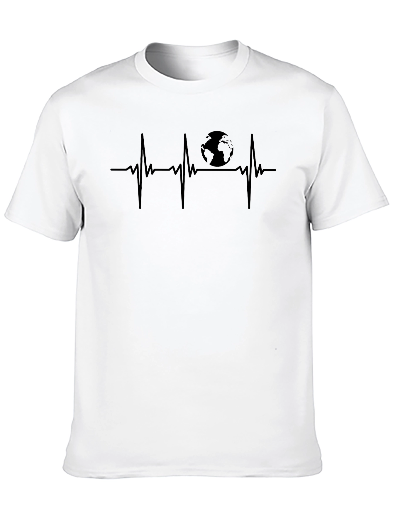 Earth Heartbeat Graphic Tee - Save the Planet Shirt