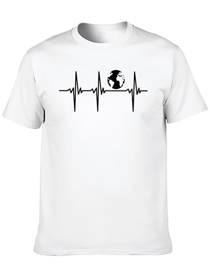 Earth Heartbeat Graphic Tee - Save the Planet Shirt