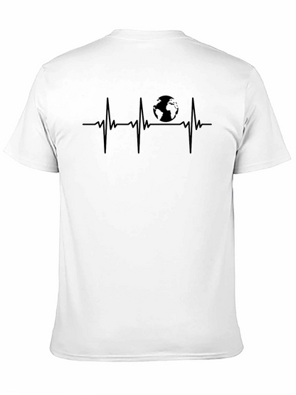 Earth Heartbeat Graphic Tee - Save the Planet Shirt