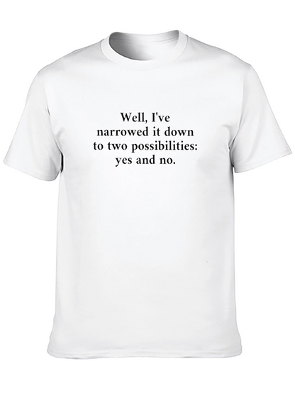 Funny Yes and No Graphic Tee
