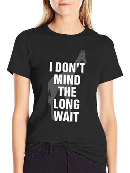 Long Wait Giraffe Graphic Tee - Mens Black T-Shirt