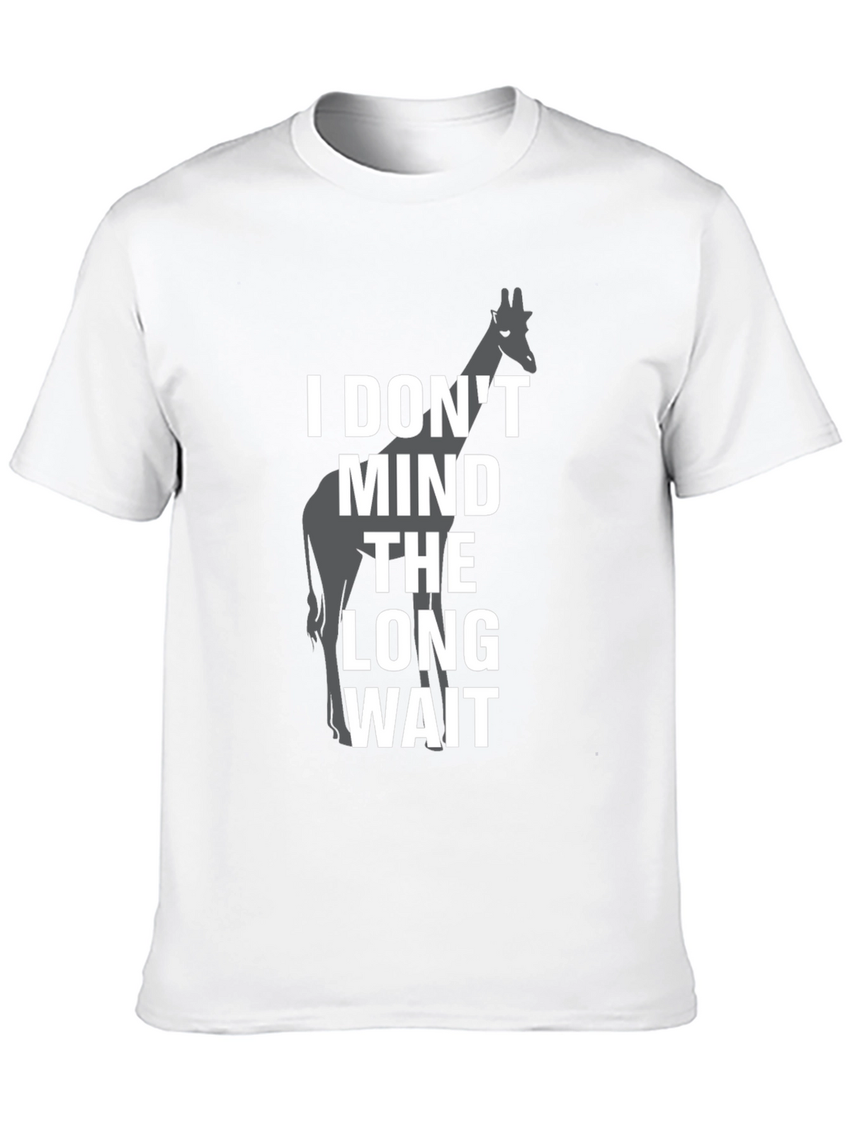 Long Wait Giraffe Graphic Tee - Mens Black T-Shirt