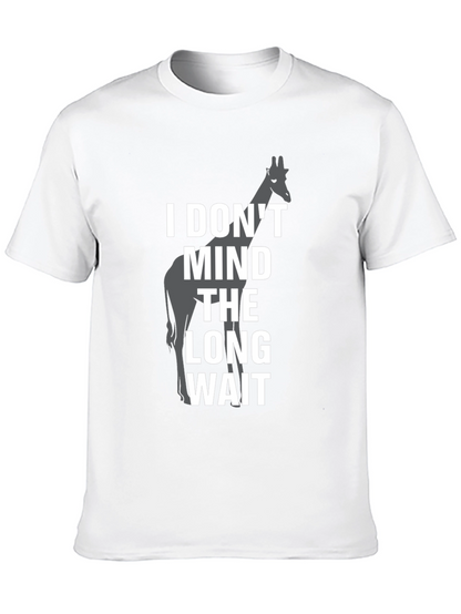 Long Wait Giraffe Graphic Tee - Mens Black T-Shirt