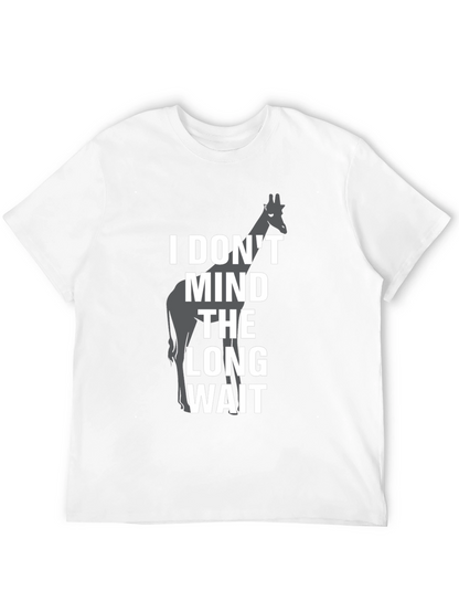 Long Wait Giraffe Graphic Tee - Mens Black T-Shirt