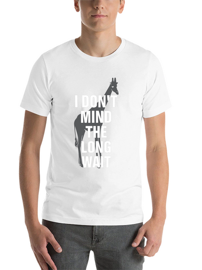 Long Wait Giraffe Graphic Tee - Mens Black T-Shirt