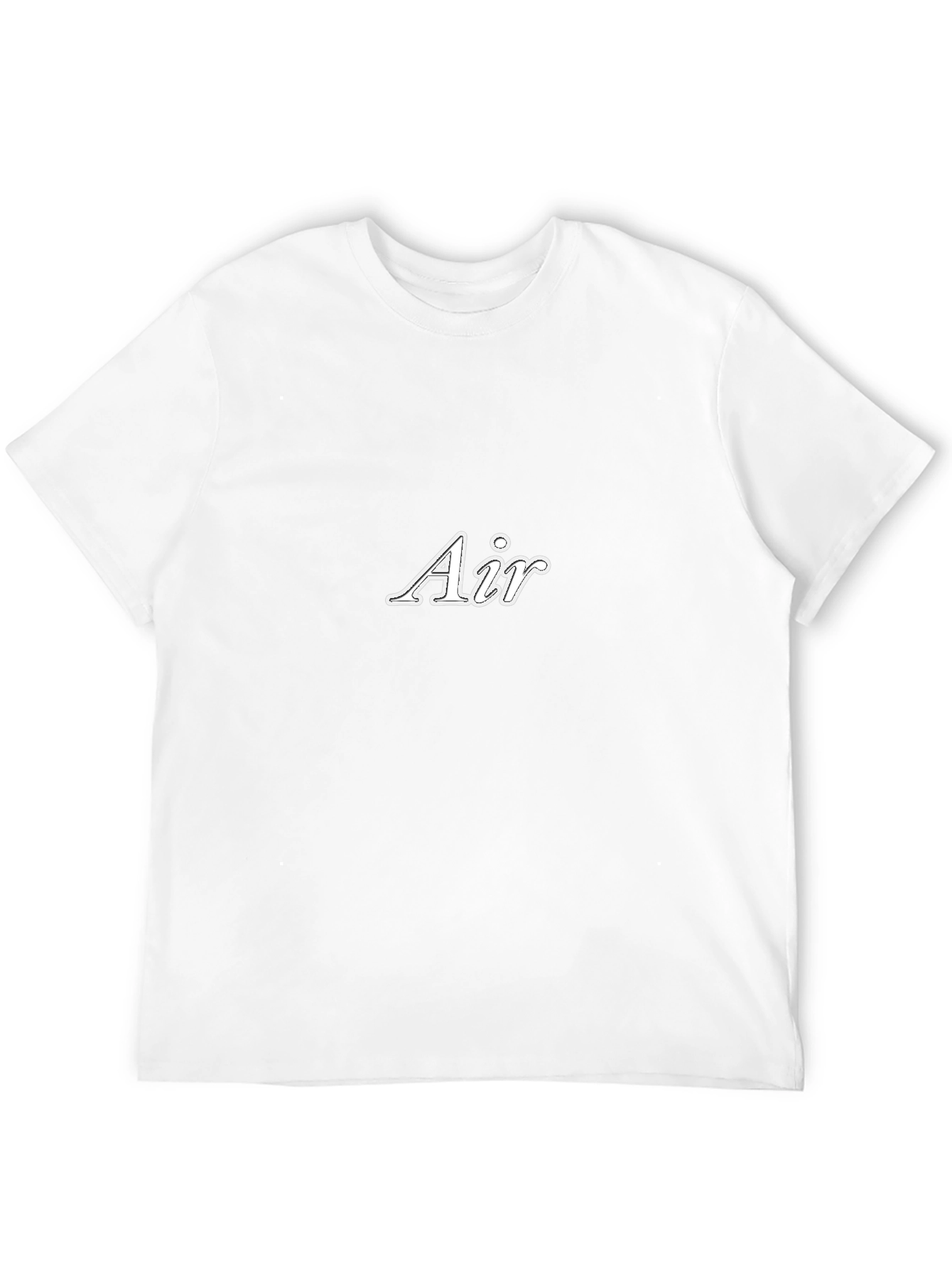 Air Graphic Print Black Crew Neck T-Shirt