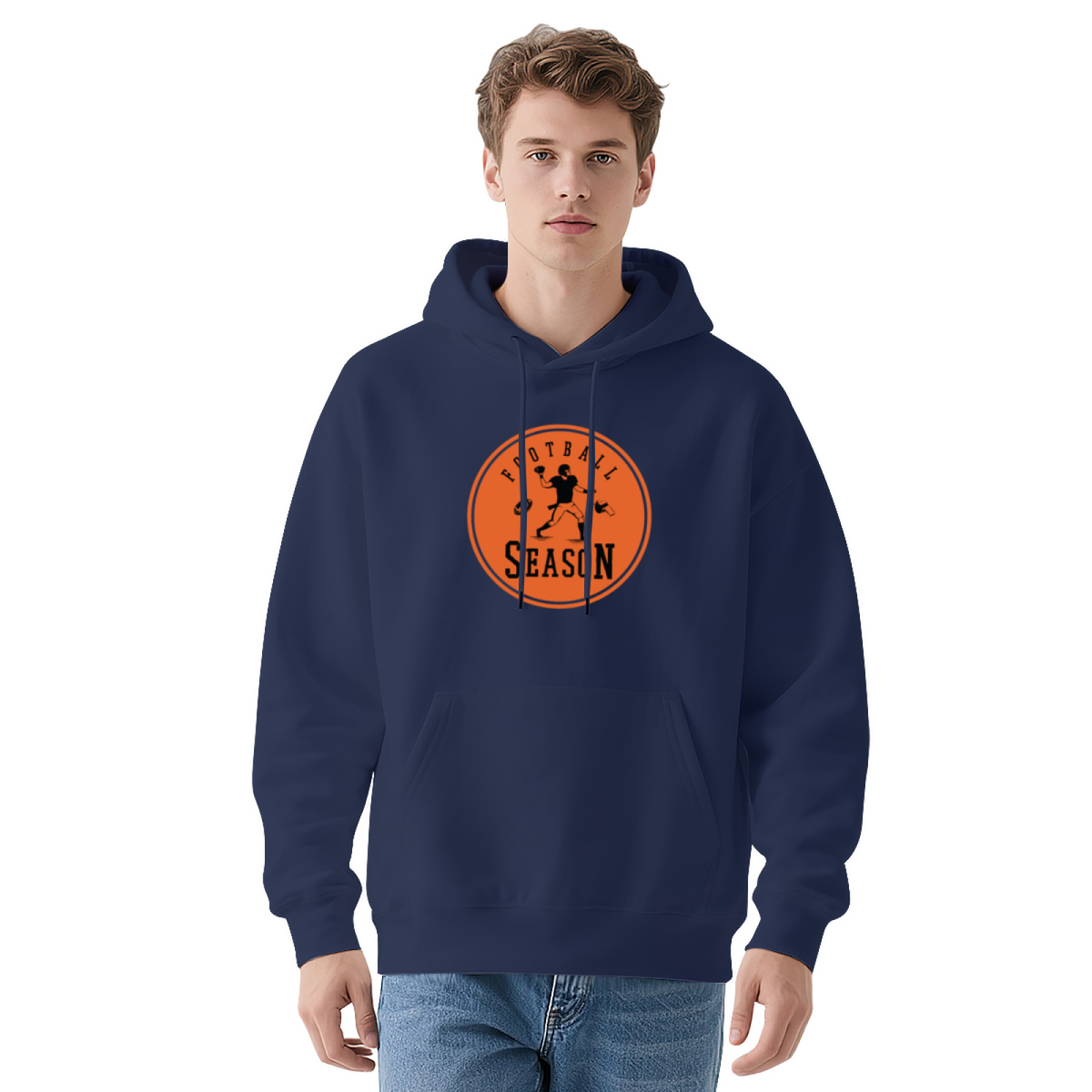 Vintage Football Season Graphic Hoodie