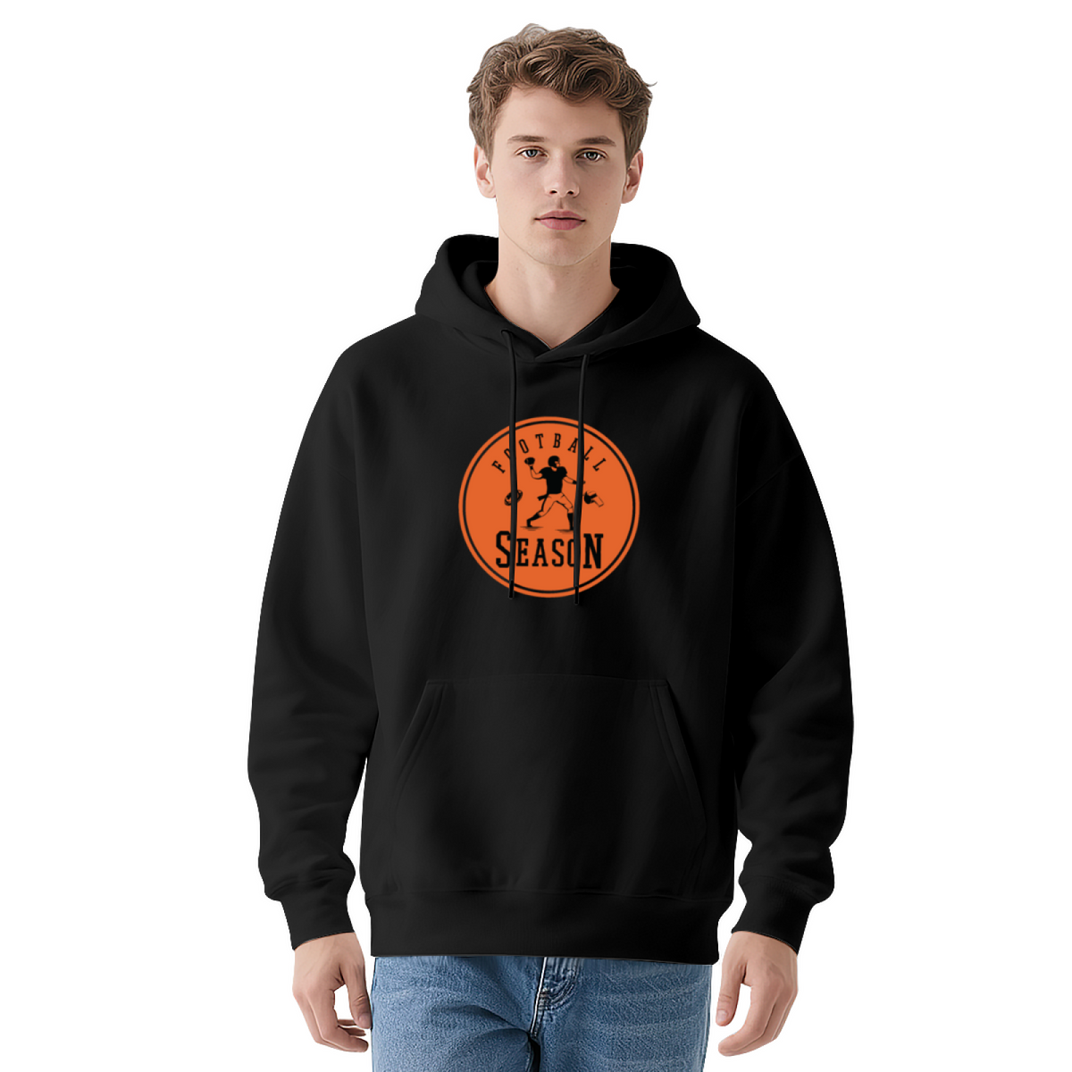 Vintage Football Season Graphic Hoodie
