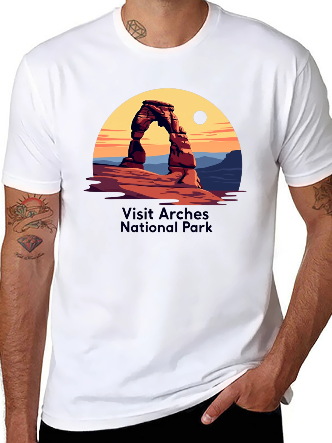 Arches National Park Graphic Tee - Black Cotton Blend