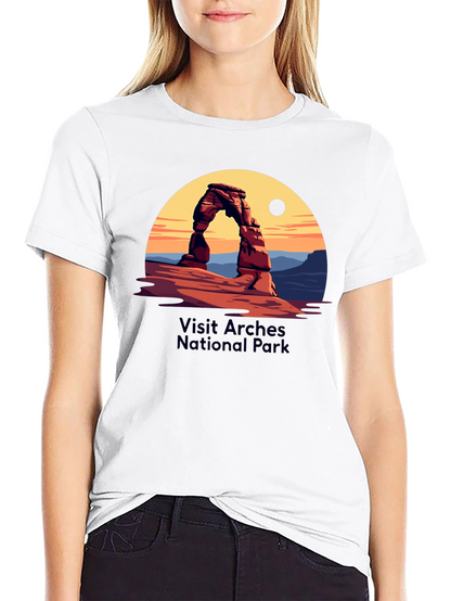 Arches National Park Graphic Tee - Black Cotton Blend