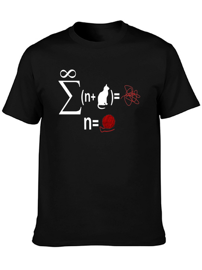Math Cat Equation T-Shirt - Sum of Yarn Chaos