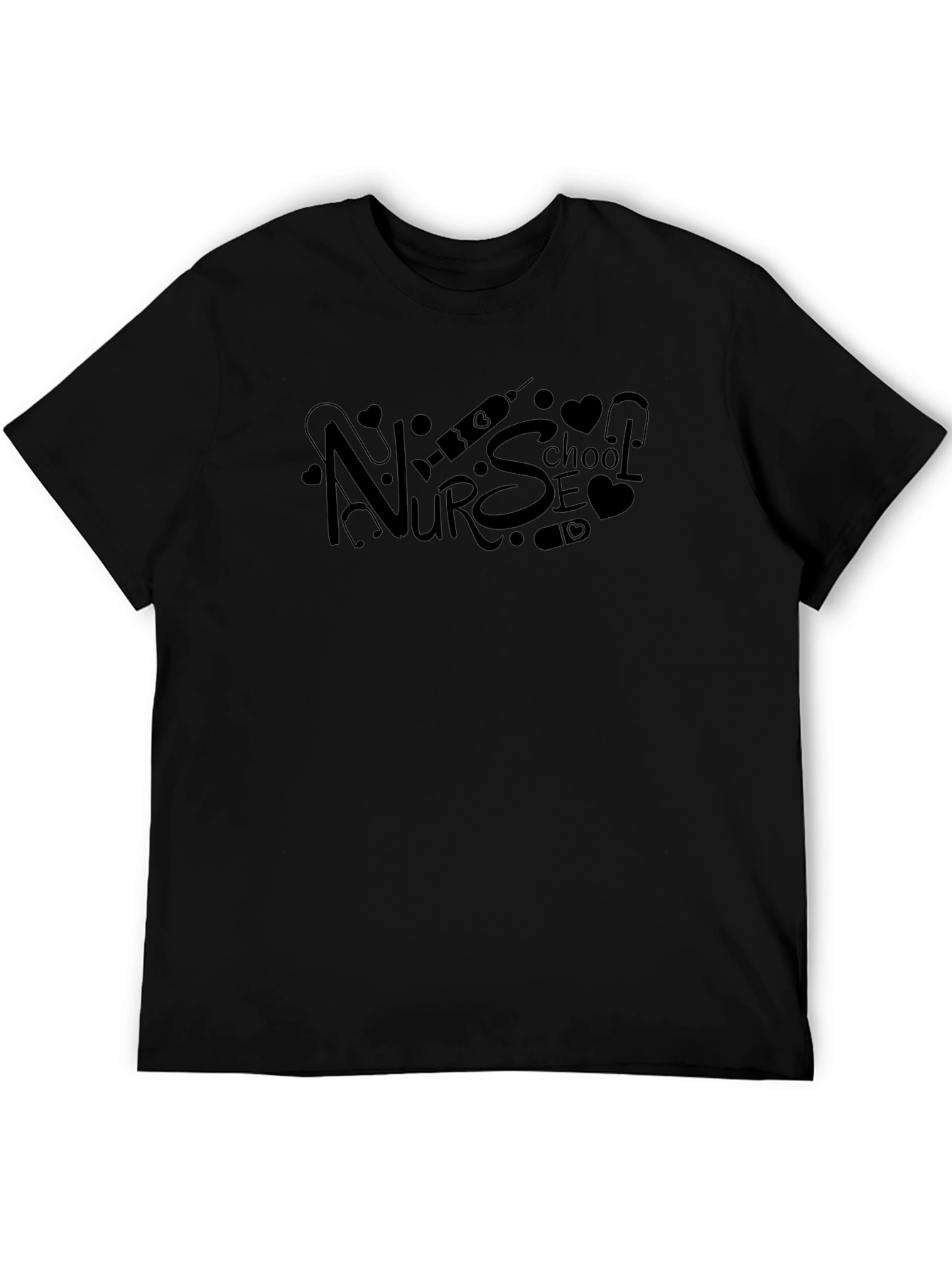 Nurse School Black Graphic Tee