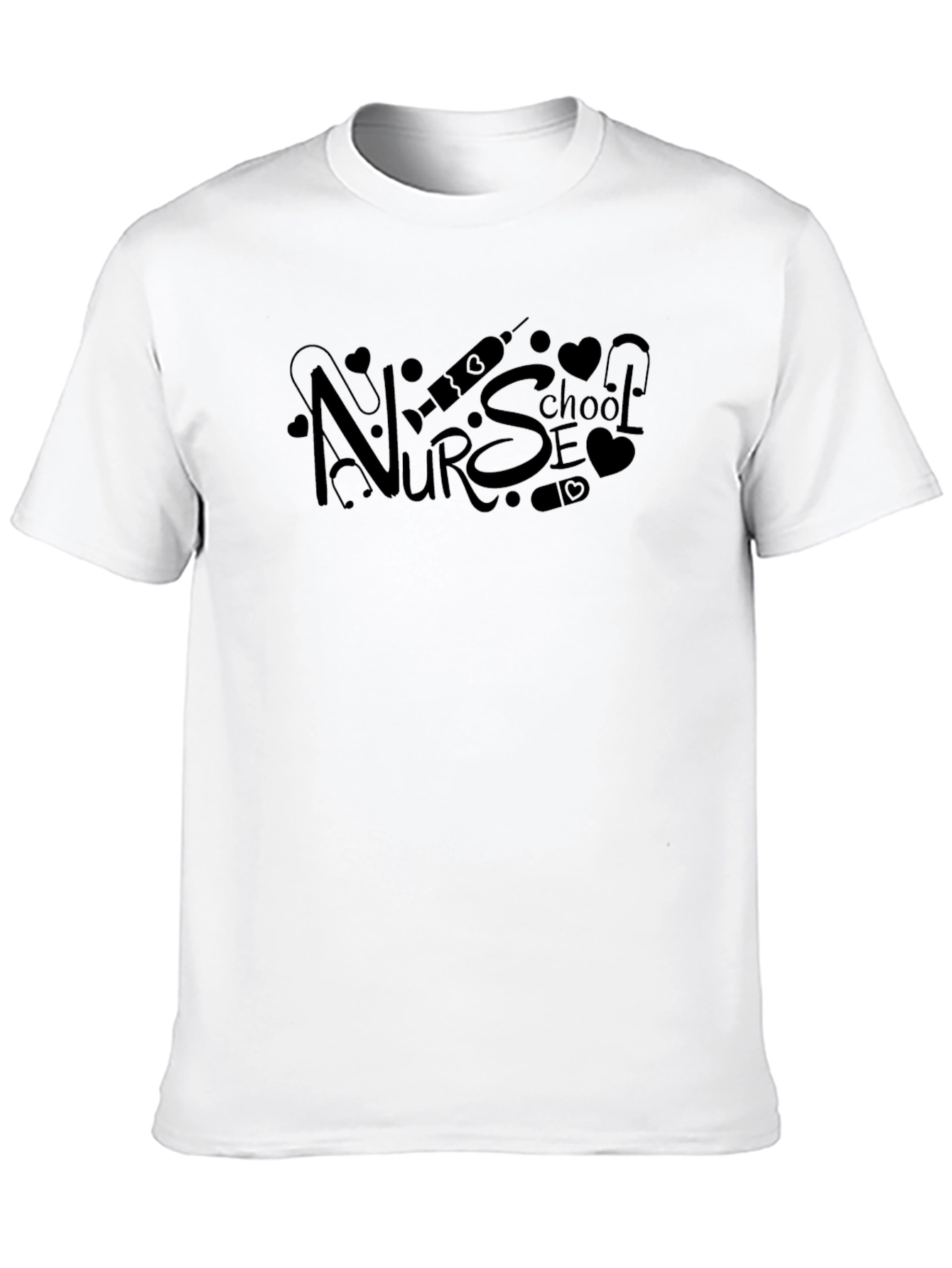 Nurse School Black Graphic Tee