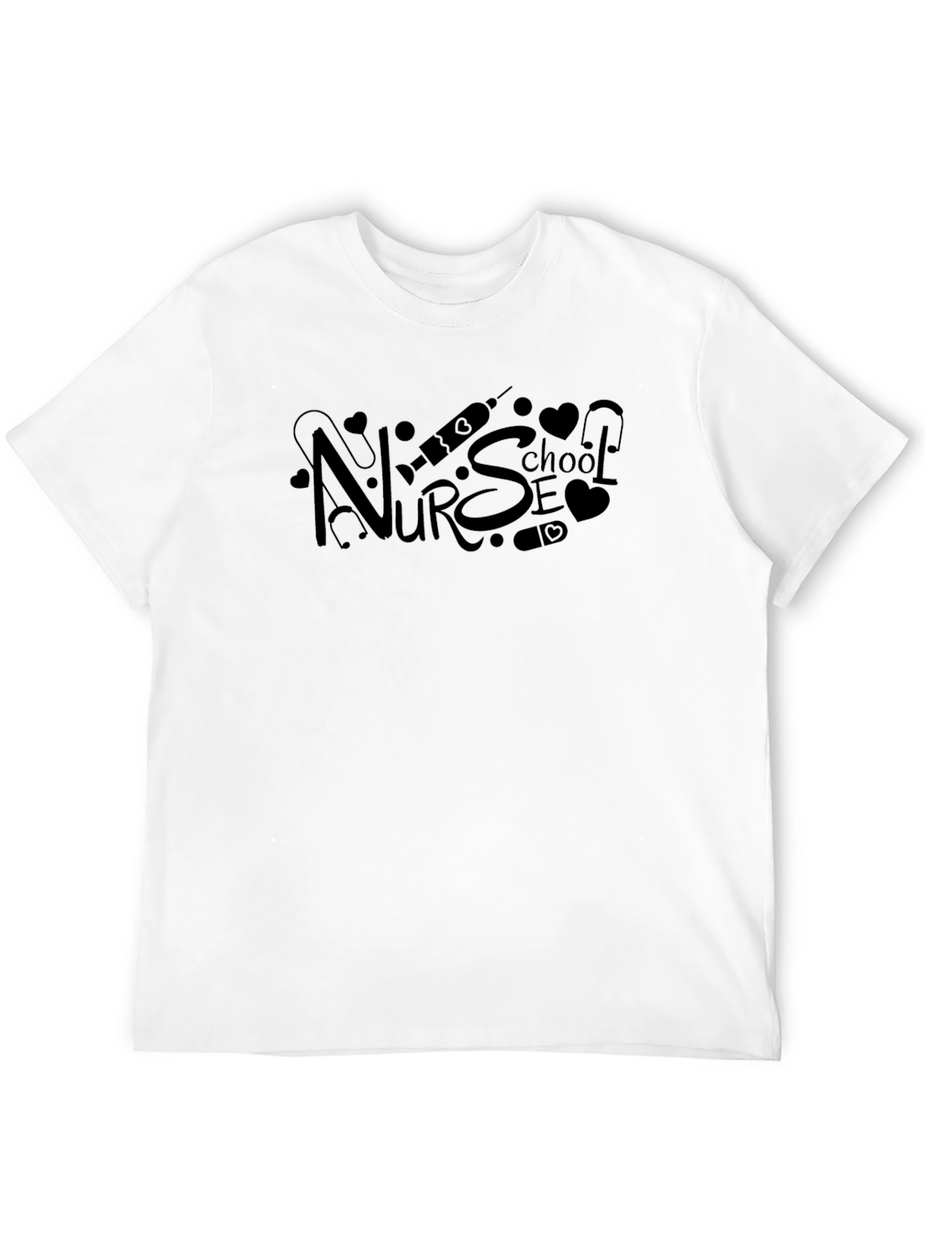Nurse School Black Graphic Tee