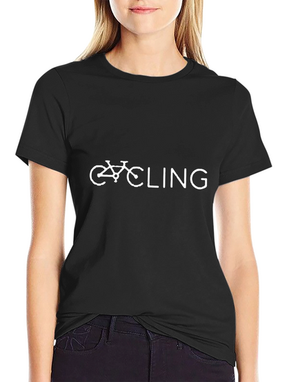 Cycling Graphic T-Shirt - Black Stylish Comfortable