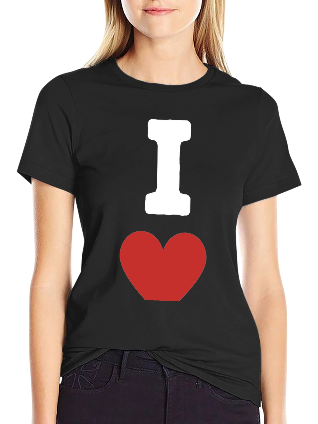 I Heart Graphic Tee - Classic Black Cotton T-Shirt