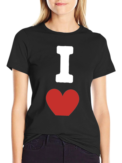 I Heart Graphic Tee - Classic Black Cotton T-Shirt