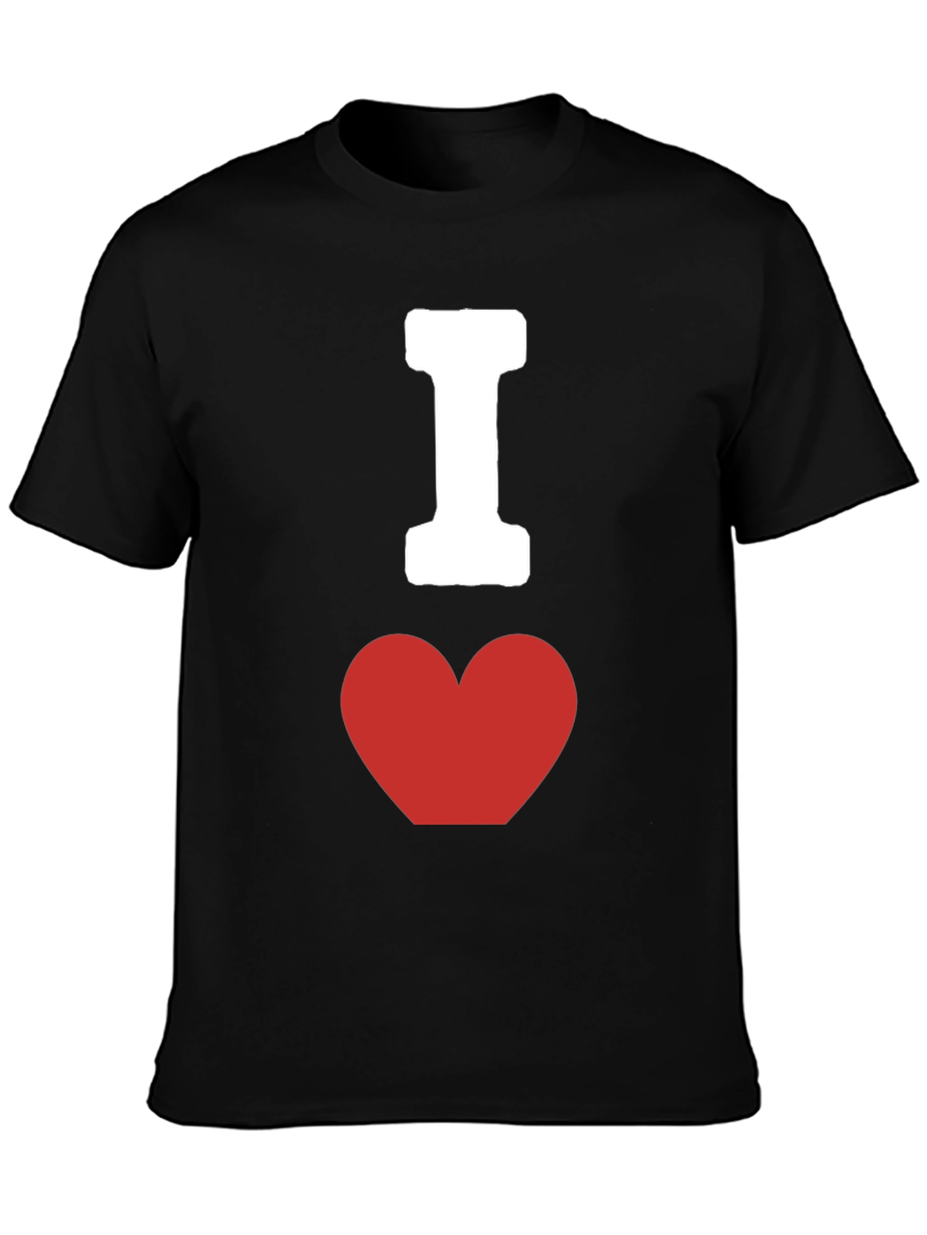 I Heart Graphic Tee - Classic Black Cotton T-Shirt