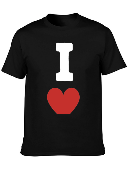 I Heart Graphic Tee - Classic Black Cotton T-Shirt