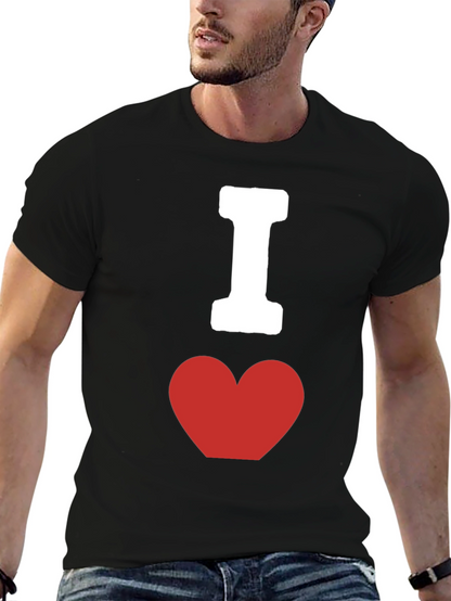 I Heart Graphic Tee - Classic Black Cotton T-Shirt