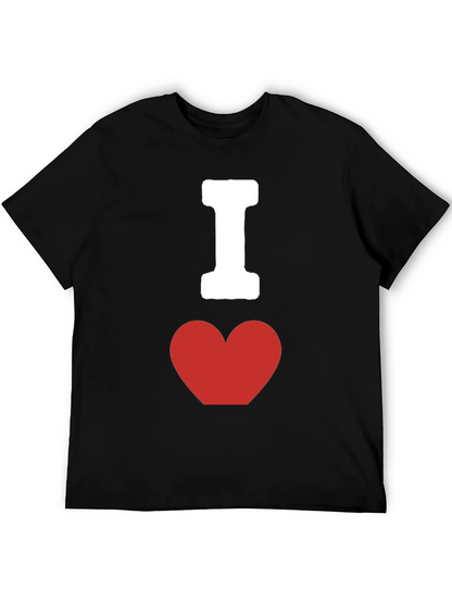 I Heart Graphic Tee - Classic Black Cotton T-Shirt
