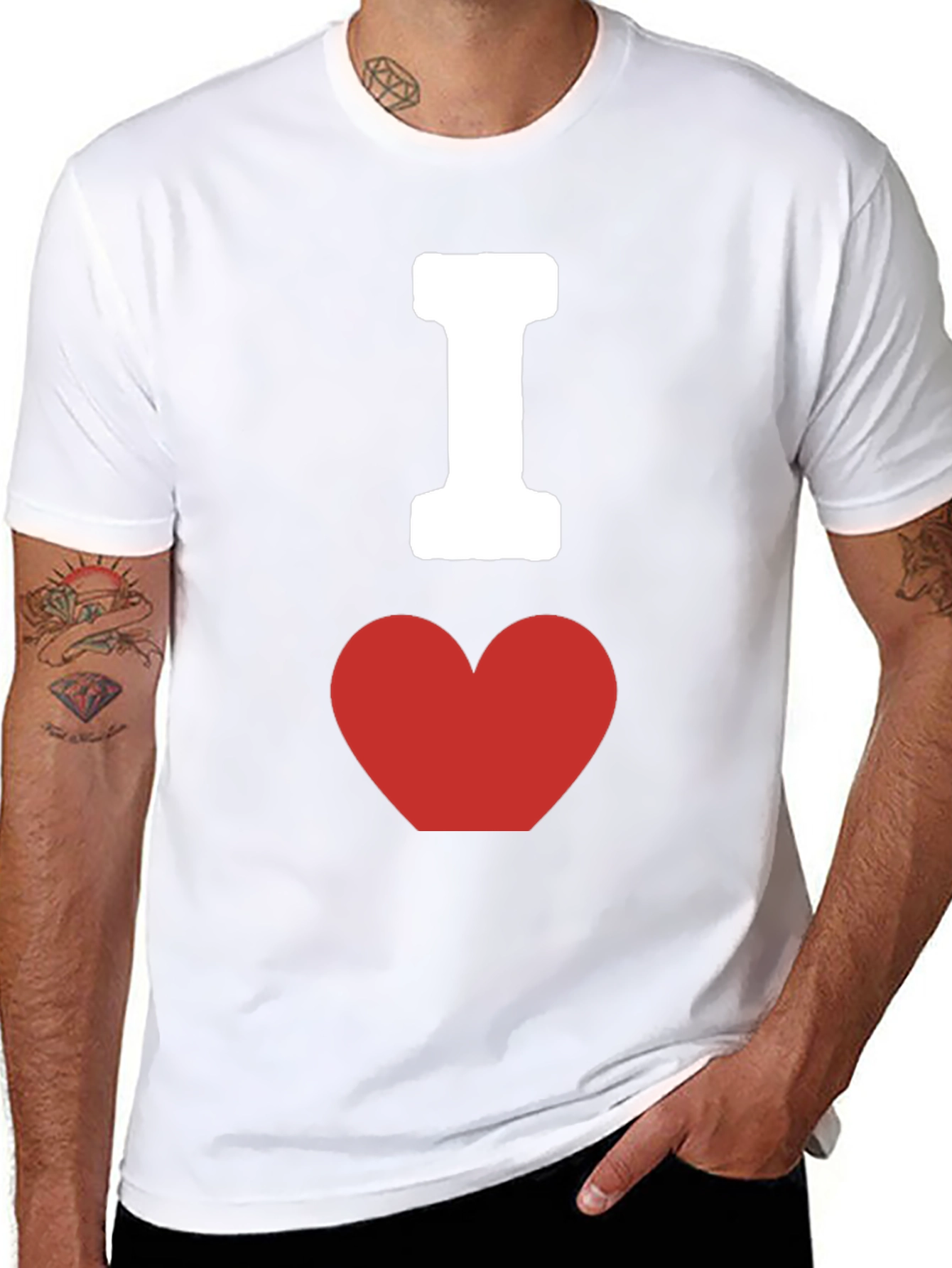 I Heart Graphic Tee - Classic Black Cotton T-Shirt