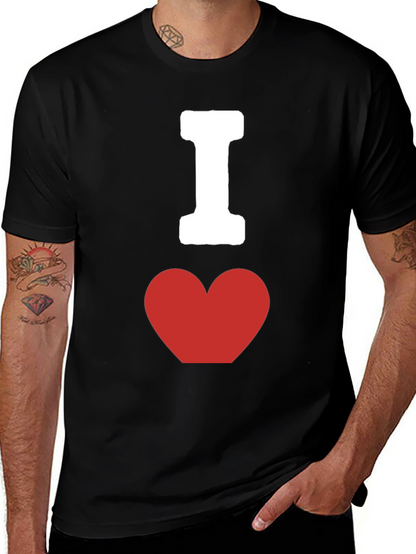 I Heart Graphic Tee - Classic Black Cotton T-Shirt