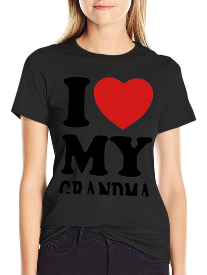 I Heart Grandma Black Tee