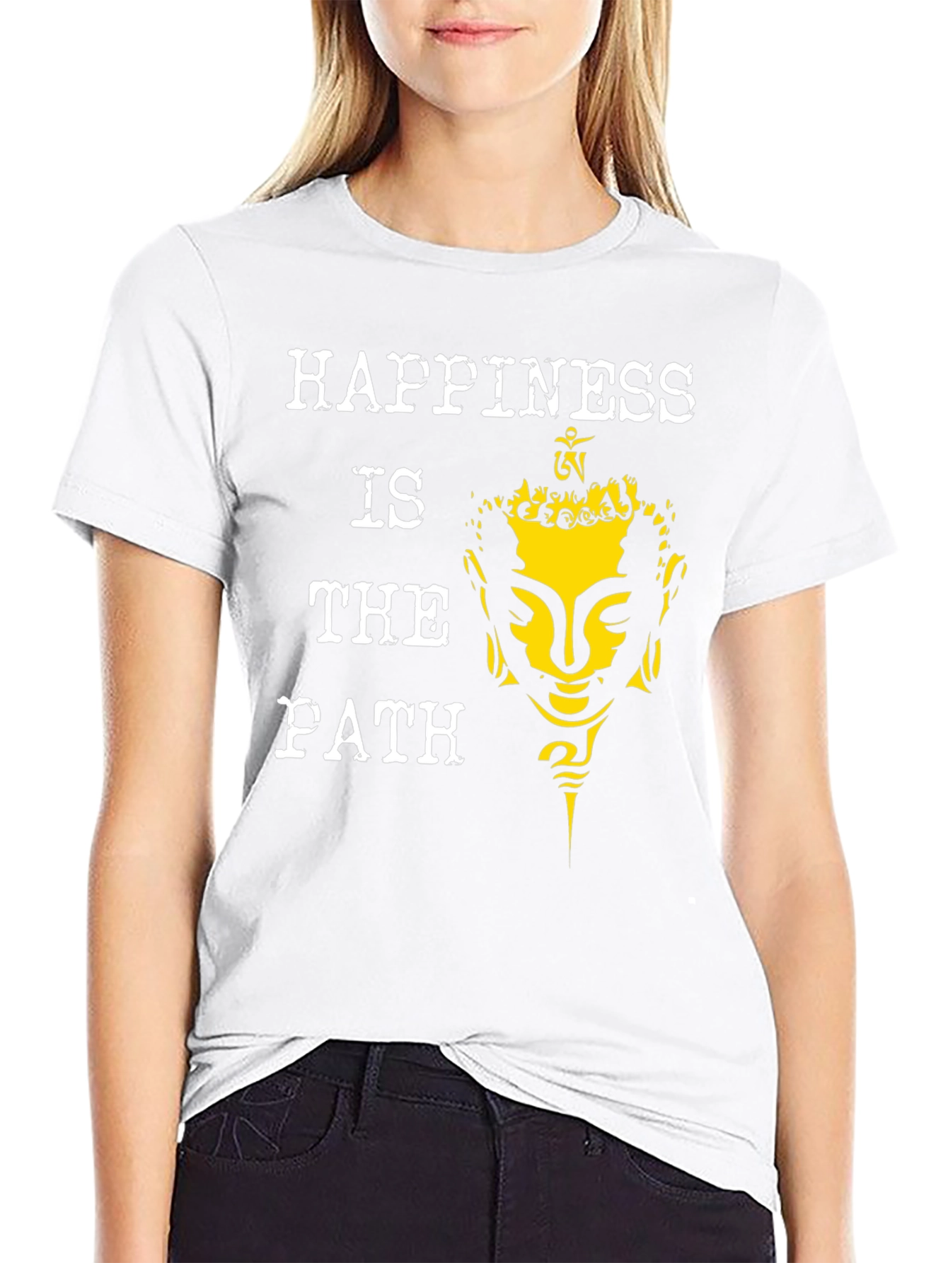 Happiness Is The Path Buddha Graphic Tee