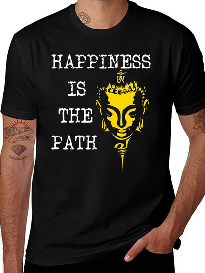 Happiness Is The Path Buddha Graphic Tee