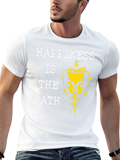 Happiness Is The Path Buddha Graphic Tee