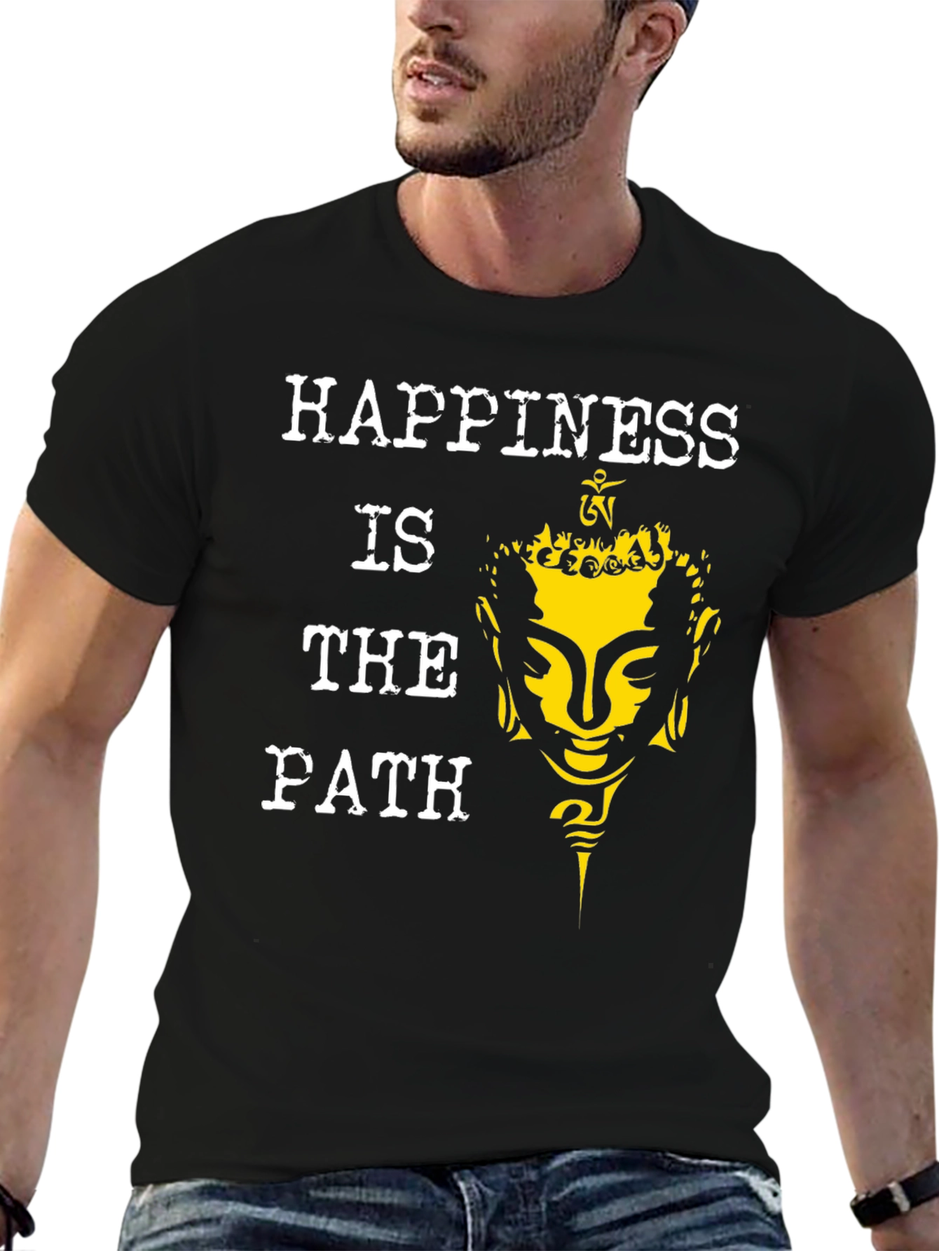 Happiness Is The Path Buddha Graphic Tee