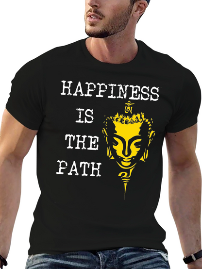 Happiness Is The Path Buddha Graphic Tee