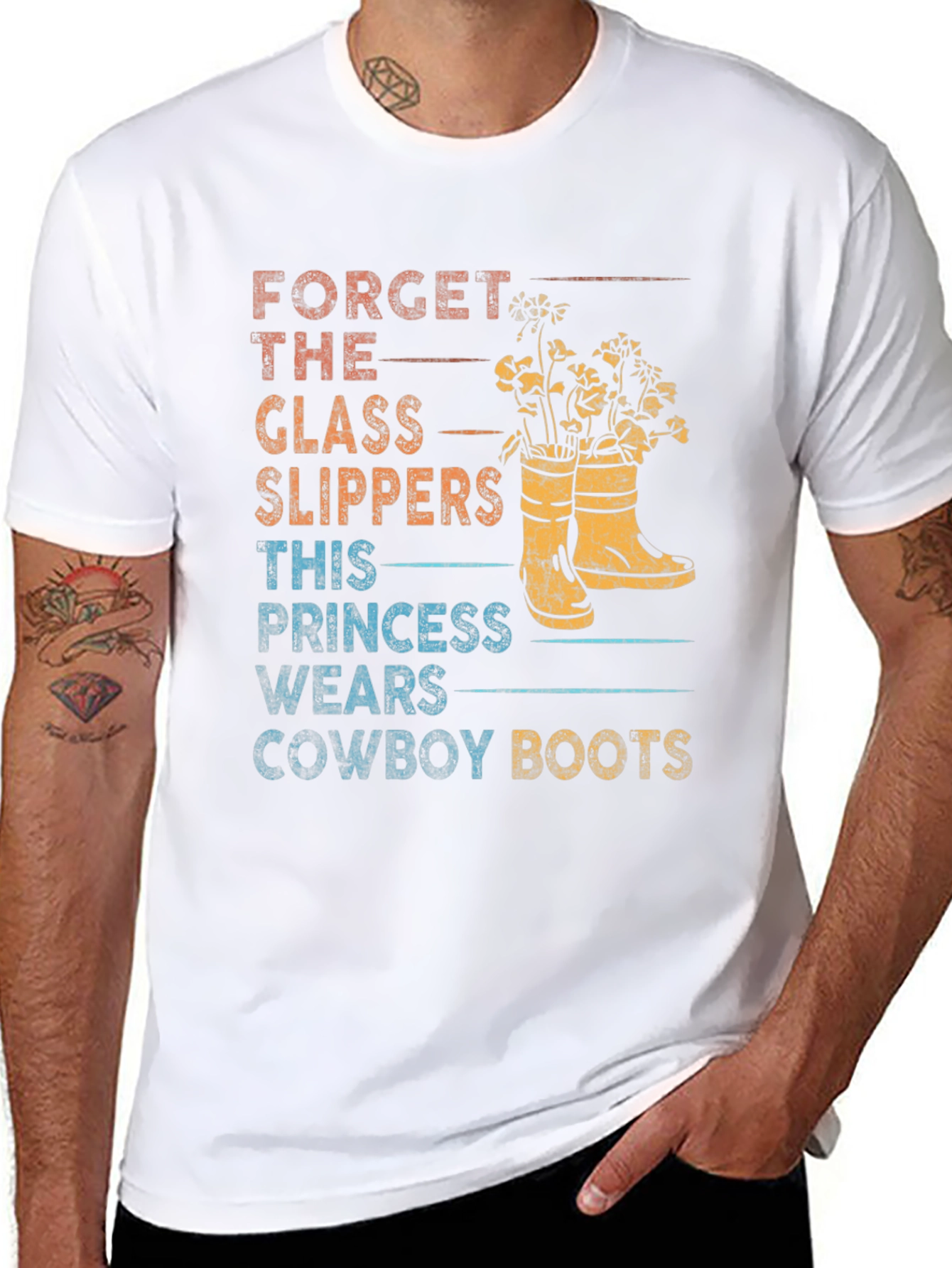 Forget Glass Slippers Cowboy Boots T-Shirt
