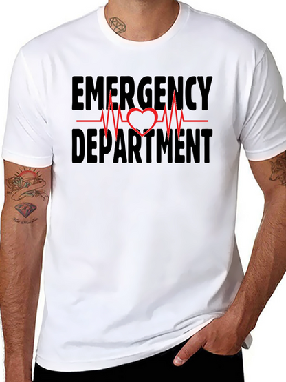 Emergency Department Heartbeat Graphic Tee - Black