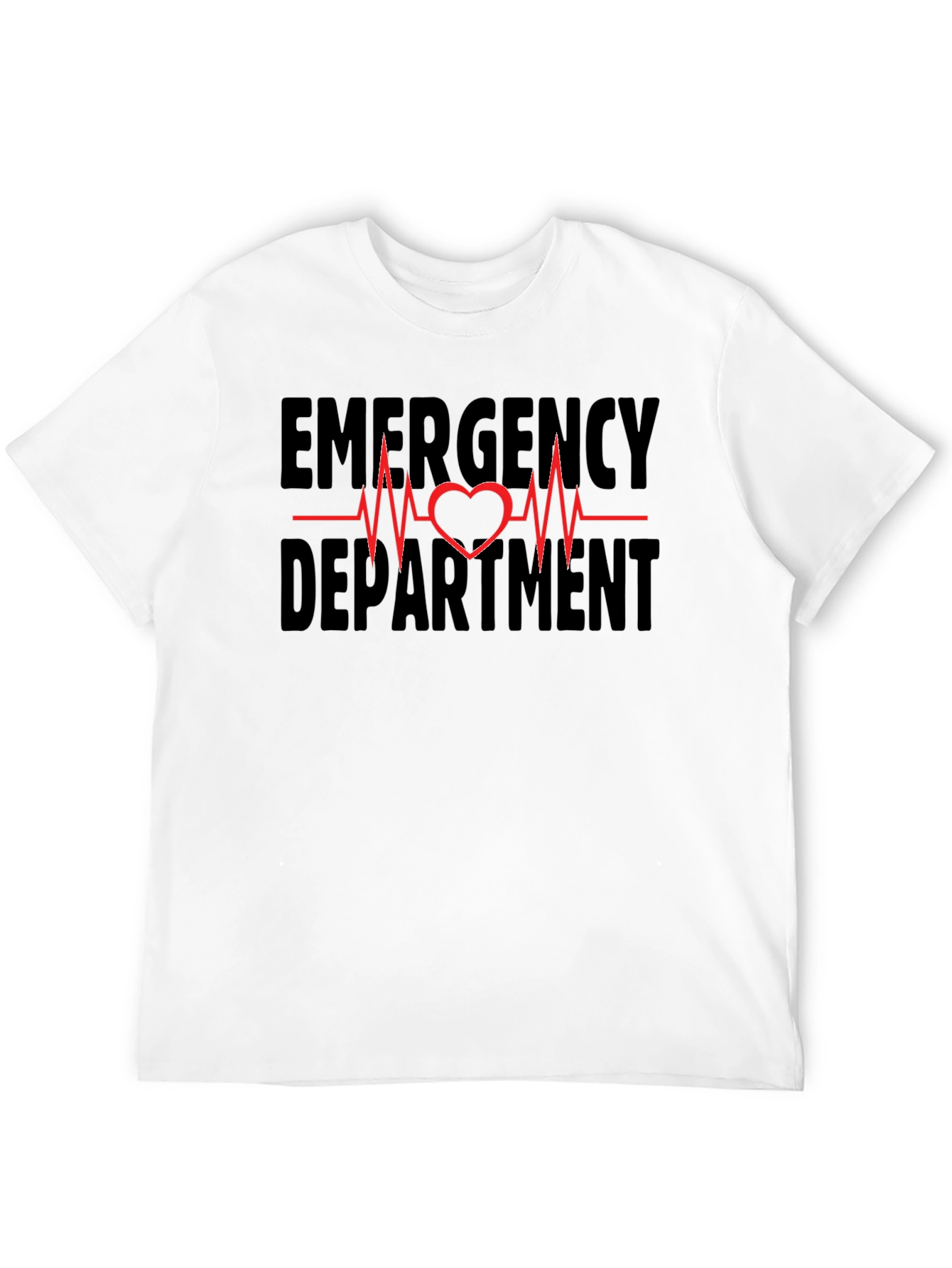 Emergency Department Heartbeat Graphic Tee - Black