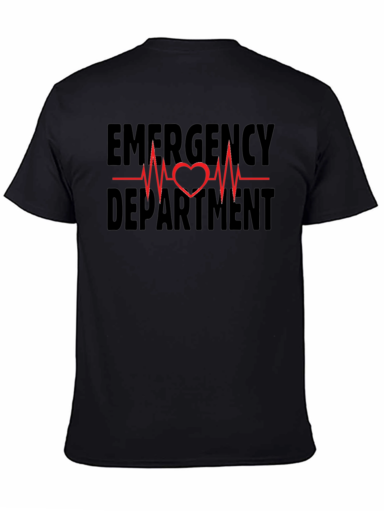 Emergency Department Heartbeat Graphic Tee - Black