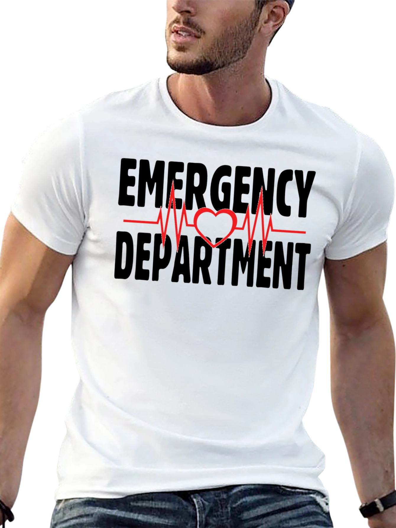 Emergency Department Heartbeat Graphic Tee - Black