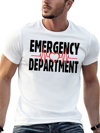 Emergency Department Heartbeat Graphic Tee - Black