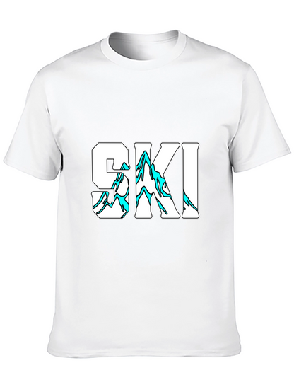 SKI Graphic Print Black T-Shirt