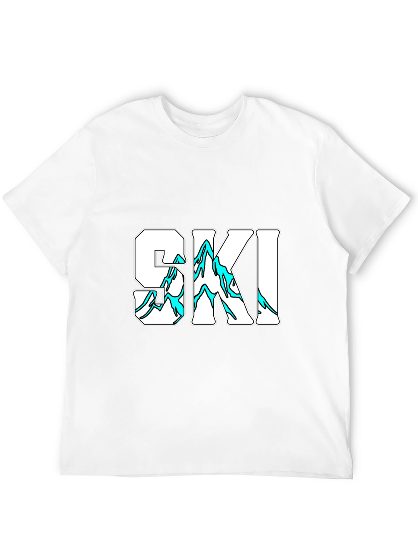 SKI Graphic Print Black T-Shirt