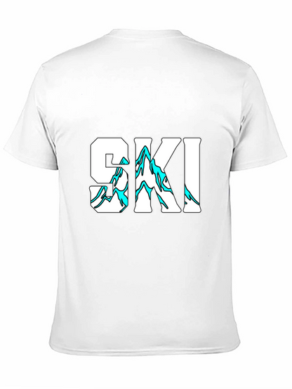 SKI Graphic Print Black T-Shirt