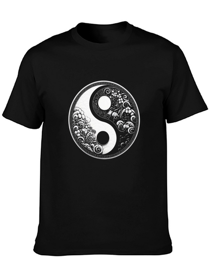 Yin Yang Graphic T-Shirt - Black